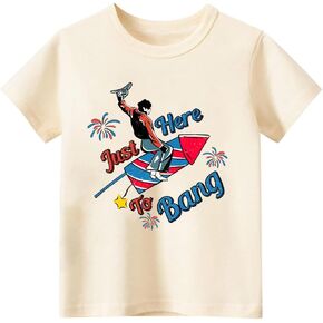 Funny 4th of July Shirt Toddler Kids Boys Girls Patriotic USA Shirt, Red White and Blue Shirt 2-8T
