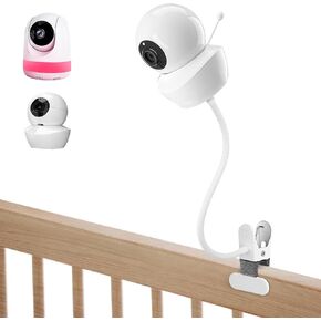 Baby Monitor Mount Stand Compatible with Babysense HD S2/ V43/Max View/VBM55TX, Baby Monitor Holder with 15.7 inches Long Gooseneck Arm, No Drill Clip Clamp Mount for Baby Sense Camera