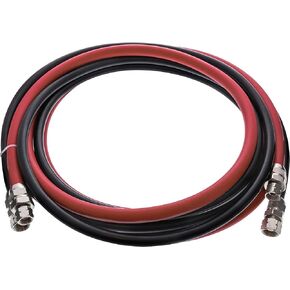 12 Foot Air and Fluid Hose Assembly Set with Fittings for Spray Guns