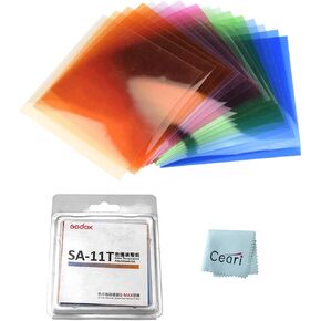 Godox SA-11T Color Temperature Adjustment Gel Set for Godox S30 Focusing LED Light (16 Color 32 Pieces)