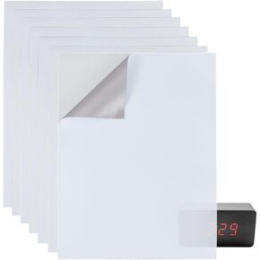 Benecreat 7 Sheets ملصقات حظر الضوء LED ، 6.7x3.9 بوصة مرشحات الضوء الخلفي أبيض ، أوراق تعتيم الضوء ، ملصق انقطاع LED شبه الأسود للإلكترونيات ، المنبه ، الراديو