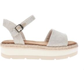 TOMS Womens Ronan Platform Ankle Strap Casual Sandals Casual Low Heel 1-2" - Beige