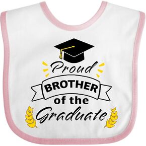 inktastic Proud Brother Of the Graduate-Family Graduation Baby Bib
