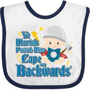 inktastic Ye Mortals Putteth Mine Cape on Backwards® Baby Bib