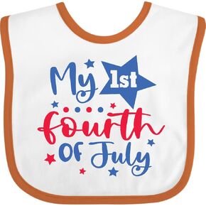 inktastic My 1st 4th Of July with Stars Baby Bib