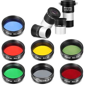 Astromania Telescope Accessory Kit - Bundle with - 1.25-Inch Seven Telescope Filters Set