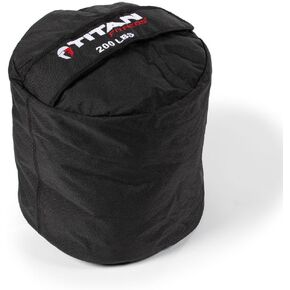 Titan Fitness 200 LB HD Strongman Sandbags, Double Layer, 1050D Cordura, Black, Carry Home Gym Training