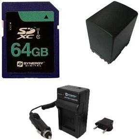 Synergy Digital Accessory Kit, Compatible with Canon XA11 Compact Full HD Camcorder includes: SDBP827 Battery, SDM-1503 Charger, SY-SD64GB Memory Card