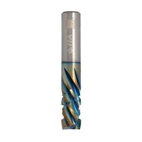 X99.13.254.762.13PR - Solid Carbide Cutter 6+2 Compression | .500" Dia x 1" CL x 3" OAL Mortise Platinum Coating | Runs Up to 6 Times Longer Than Standard 2+2 Compressions