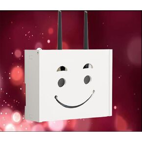 Router Shelf Wall Mounted Router Shelf White Storage Box Wall Storage Box Cable Router Storage Box,A-22x20x8.5cm