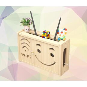 WiFi Router Storage Box WiFi Router Shelf Storage Box Wireless Router Rack Cable Router Storage Box,B-48x24cm