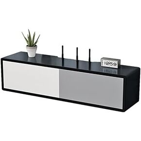 Router Storage Box,Wall Mount Floating Shelf Router Projector Wall Hanging Shelf Punching-Free Storage Rack for Bedroom, Living Room Box/B/60 * 15 * 20Cm