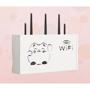 Router Rack Wall Mounted Wall Mounted Router Storage Rack Wall Mounted Storage Box Cable Router Storage Box,C-22x20x8.5cm