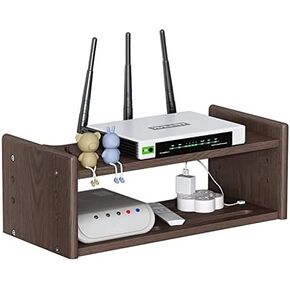 Router Storage Box,Router Shelf Wall Mount WiFi Router Storage Box Decorative Storage Rack Mount Floating Shelf for Bedroom, Living Room Box/a/40 * 18.5 * 15Cm
