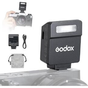 Godox iM22 Mini Camera Flash, 470 mAh Battery, 5 Power Levels, 3s Recycle Times, 440 Full Power Flashes, Manual Flash Compatible with Fuji/Canon/Sony/Nikon//Panasonic/Olympus