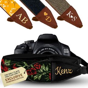 Art Tribute Personalized Camera Strap Van Gogh Starry Night Design - Add Your Text and We Make It Especially For You - Get Your Own Custom Unique Camera Strap, Personal Gift for Photographers…
