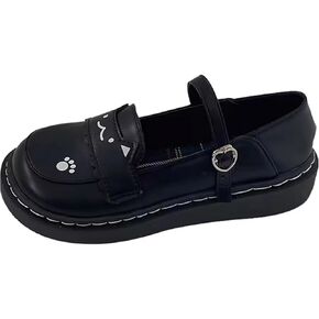 Kawaii Lolita Nasual Mary Jane Shoes - لطيف Cat Adording Hitten Paw Flats | النمط الياباني الناعم الحلو للارتداء اليومي