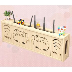 WiFi Router Storage Shelf Wall Mounted WiFi Storage Box Shelf Cords WiFi Shelf Box WiFi Box Shelf Wall Storage,C-71x28cm