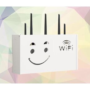 Router Shelves Storage Box Wall Mounted Router Storage Rack Shelf Cords WiFi Shelf Box Cable Router Storage Box,C-38x20x8.5cm