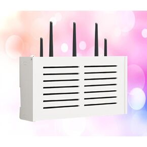 WiFi Sign Router Box WiFi Router Storage Box Floating Shelves Wall Shelf for Cable Box Cord Storage Box,B-38x20x8.5cm