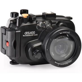 حالة من الكاميرا Sea Underwater Camera متوافقة مع Sony A6400 IPX8 40M/130ft أقصى عمق غوص كاميرا مقاومة للماء للغوص ، ركوب الأمواج ، التجديف ، التزلج