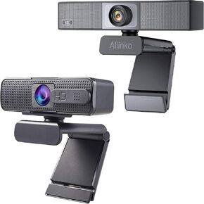 Nano shield Autofocus Webcam 1080P & 4K Webcam, Noise Cancelling Mic, Full HD Web Camera Wide Screen Video Calling Recording Game Streaming, Skype Web Cam for Mac OS X Win 10 8 7 Vista XP (1080P)