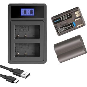 BP-511/BP-511a Battery Pack and USB Charger Compatible with Canon EOS 5D 10D 20D 20Da 30D 40D 50D 300D D30 D60 and G5 Pro 1 G2 G3 G6 G1 Pro90
