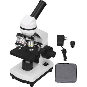 Monocular Microscope, Biological Microscope and Compound Microscope, 40X‑640X Monocular Microscope for Education Laboratory Use