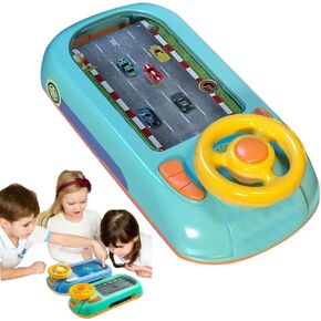 Car Racing Adventure Toy with Steering Wheel, Racing Adventure Car Steering Wheel Driving Games for Age 3+ Year Old with Musical, for Boys and Girls Interactive Educational Birthday Gift