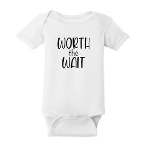 Baby Announcement Bodysuit. Worth the Wait, Baby Bodysuit. Pregnancy Announcement. Pregnancy Reveal