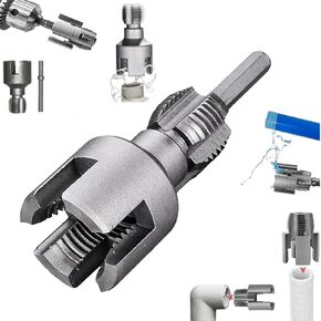 Integrated Internal, Internal and External Pipe Threader, Integrated Internal& External Pipe ThreadingTool, PipeThread Cutting Tools, Electric Drill Compati, Dual-Function Cutting Tools (1pcs-3/4")