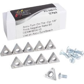 Shark 068-10 Accu Turn on the-car 1/8 بوصة بتة سلبية سميكة ، 10 عبوات