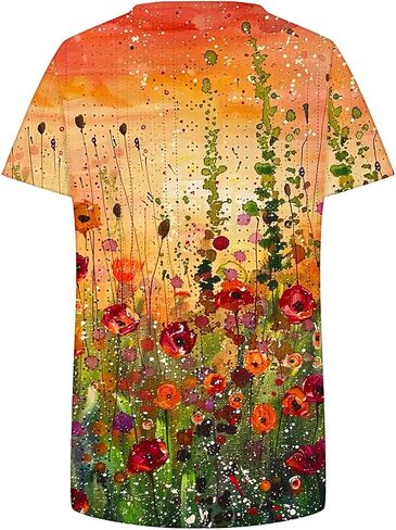 Eyelet Embroidery Tops for Women Oversized V Neck Summer Casual Dressy Shirts Short Sleeve Dressy Loose Fit Blouse in Saudi Arabia