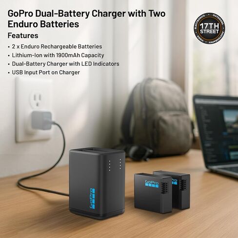 GoPro HERO13 Black in Forest Green with 27MP Photos & 5.3K60 Video Recording, Extra 1900mAh Enduro Battery with High-Efficiency Power Delivery, 128GB Extreme microSDXC Card with SD Adapter Bundle Kit in Kuwait