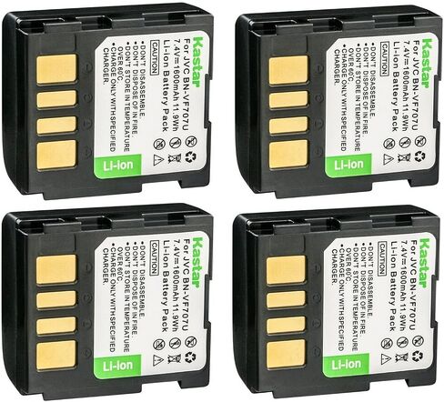Kastar BN-VF707 Battery 2-Pack Replacement for JVC GR-D240US GR-D241 GR-D241AC GR-D241US GR-D244 GR-D244U GR-D244US GR-D245 GR-D245E GR-D245EG GR-D245EX GR-D245US GR-D246 GR-D246EX Camera in Saudi Arabia