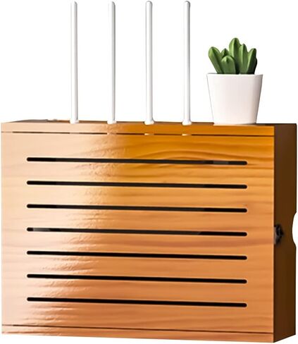 Wall-Mounted Bracket Wall Mount Floating WiFi Router Shelf Storage Wall Mount Shelf Bracket Home and Office WiFi Router Adjustable Cable Box (Color: Youse Size: 52.5x42.5x10cm) (Youse 52.5x42.5x10cm) in Saudi Arabia
