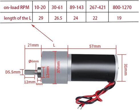 JGB37-31ZY DC 12V24V محرك 10RPM-1270RPM تخفيض المحرك العزم العزم العزم العالي 3157 محرك فرشاة عكس المحرك (800RPM_DC 12V) in Kuwait