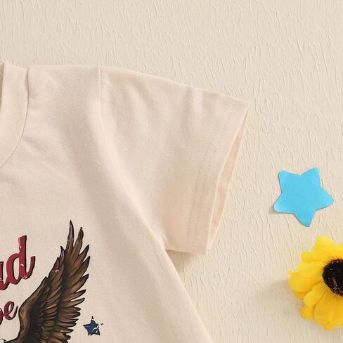 Toddler Baby Boy 4th of July T-Shirts American Flag Shirt Patriotic Top Short Sleeve Tees Memorial Day Shirt Clothes in Saudi Arabia