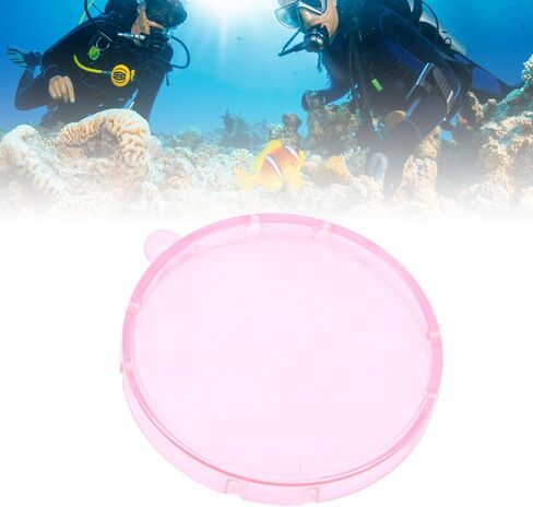 Acouto Professional Color Correction Dive Filter for GO 3S Camera Case Optically Coated Superior Color Reproduction Dive Filter Designed (Pink) in Saudi Arabia
