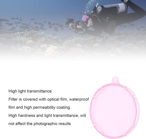 مرشح Coatch Correction Correction Professional Acouto لـ GO 3S Camera Case Case Camera مرشح غوص متميز من الناحية الفائقة المصمم (وردي) مصمم (وردي) in Saudi Arabia