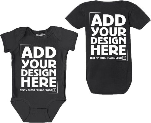 shop4ever® Personalized Custom Design Your Own Baby Bodysuit Cotton Romper in Saudi Arabia