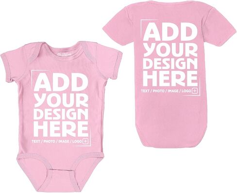 shop4ever® Personalized Custom Design Your Own Baby Bodysuit Cotton Romper in Saudi Arabia