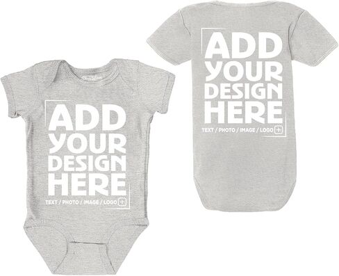shop4ever® Personalized Custom Design Your Own Baby Bodysuit Cotton Romper in Saudi Arabia
