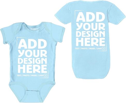 shop4ever® Personalized Custom Design Your Own Baby Bodysuit Cotton Romper in Saudi Arabia