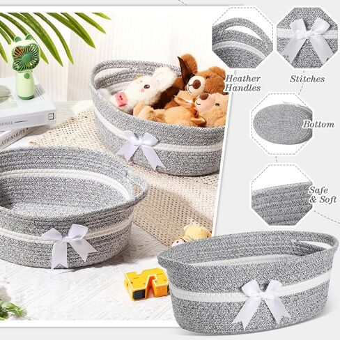 2 Pack Christmas Woven Gift Basket Empty with Ribbon Bow, 12''x 8''x 5'' Christmas Chest Box with Gift Bags Candy Baskets with Handle for Xmas Thanksgiving Wedding Home Decor(Red) in Saudi Arabia