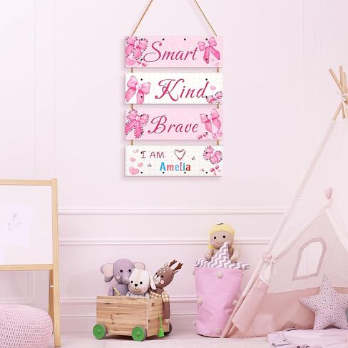 Unicorn Castle Girls Room Decor with LED Light Inspirational Motivational Room Decor for Teen Boys Wall Decor Art with Sticker for Nursery, Pink Bow in Saudi Arabia