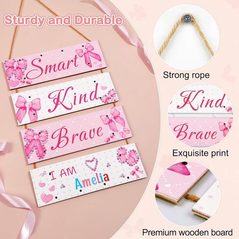 Unicorn Castle Girls Room Decor with LED Light Inspirational Motivational Room Decor for Teen Boys Wall Decor Art with Sticker for Nursery, Pink Bow in Saudi Arabia