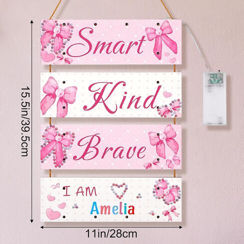 Unicorn Castle Girls Room Decor with LED Light Inspirational Motivational Room Decor for Teen Boys Wall Decor Art with Sticker for Nursery, Pink Bow in Saudi Arabia