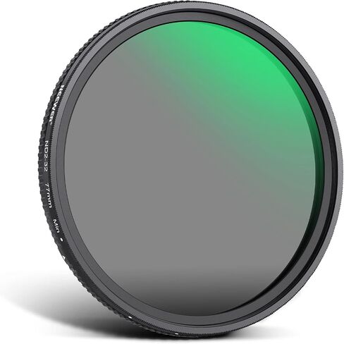 Neewer 77mm متغير ND ND2-ND32 (1-5 توقف) مرشح الكثافة المحايدة القابلة للتعديل/لا X Cross/Ultra Slim Aluminod Frame/Pantical Closp/Multi Layer Nano مطلية/ماء/مقاومة للخدش in Kuwait