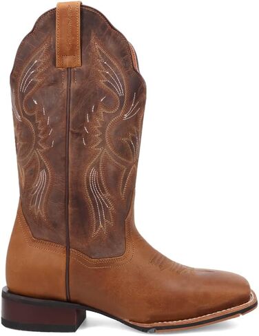 Dan Post Boots Womens Jillian Embroidered Square Toe Pull On Casual Boots Mid Calf Low Heel 1-2" - Brown in Saudi Arabia